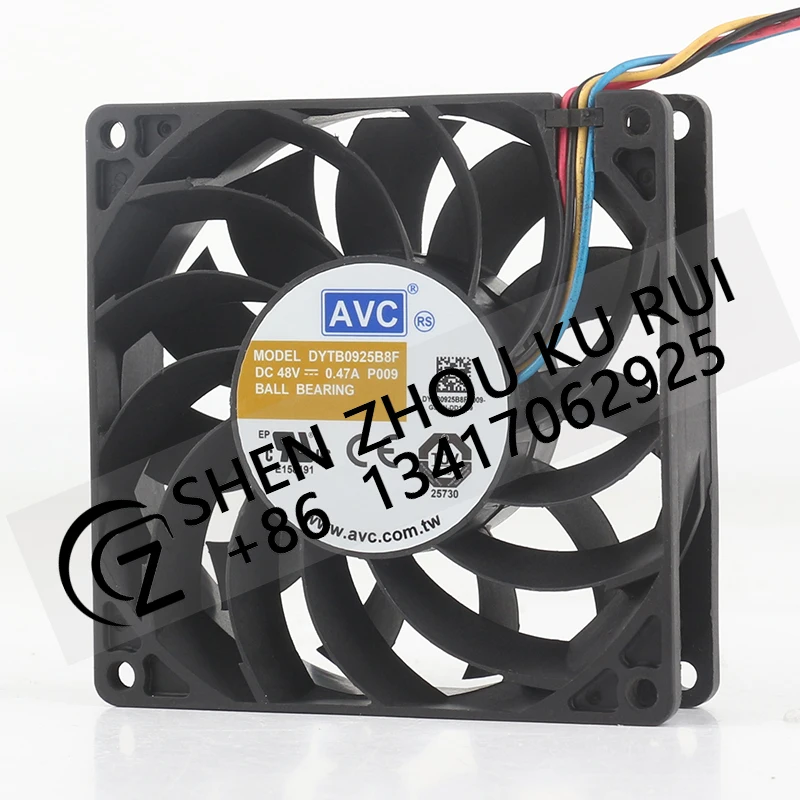Original new AVC Cooling Fan 48V 0.47A AC EC low noise 9025 9CM Four-wire 90X90X25MM Large air volume DYTB0925B8F