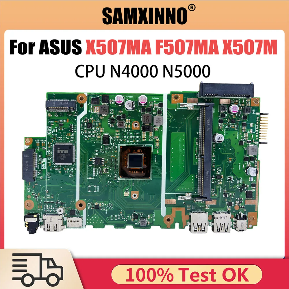 X507MA Laptop Motherboard For ASUS F507MA X507M A507M R507M Mainboard with N4000N5000 CPU DDR4 100% Working Well