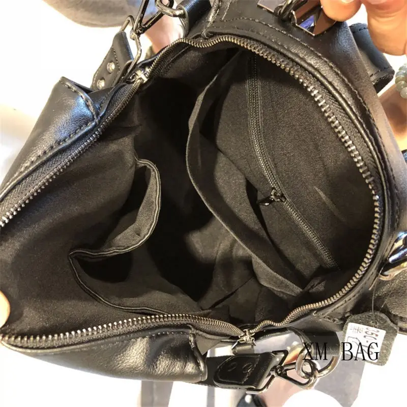 Women Soft Backpack School Leather Black Casual Multifunctional College Bag Large Capacity Shoulder Bags Travel Tote Backpack