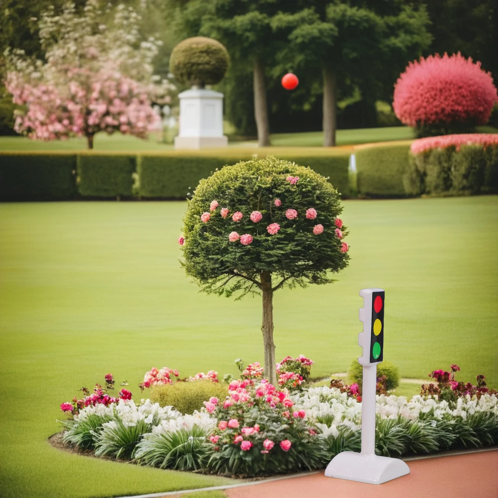 Kit de panneaux de signalisation routière miniatures, ensemble de fausses lumières brillantes pour jeu d'urbanisme pour enfants, éducation à la sécurité routière, divertissement