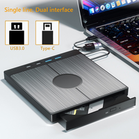 7 in 1 USB 3.0 Type C External CD DVD RW Writer Drive DVD Burner Reader Player Optical Drives with SD/TF Port For Macbook Laptop