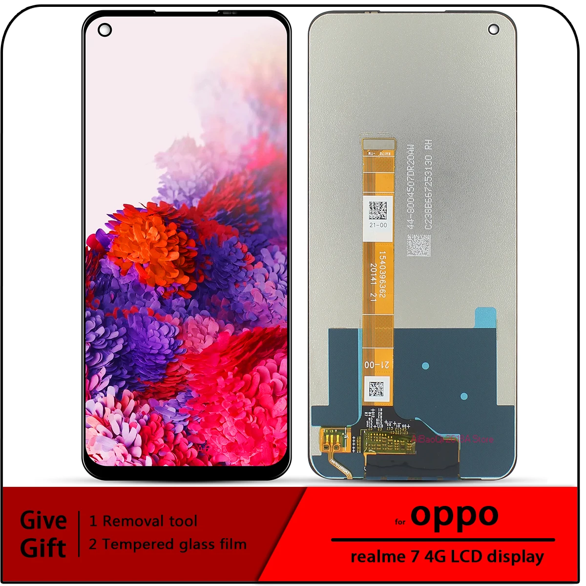 Original For OPPO Narzo 30 4G/Realme 7 4G RMX2155 LCD Display Screen Touch Digitizer Assembly With Frame Replace