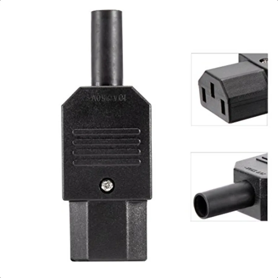 Uxcell 10 قطعة AC250V 10A IEC320 C13 أنثى 3 محطات موصل محول الطاقة