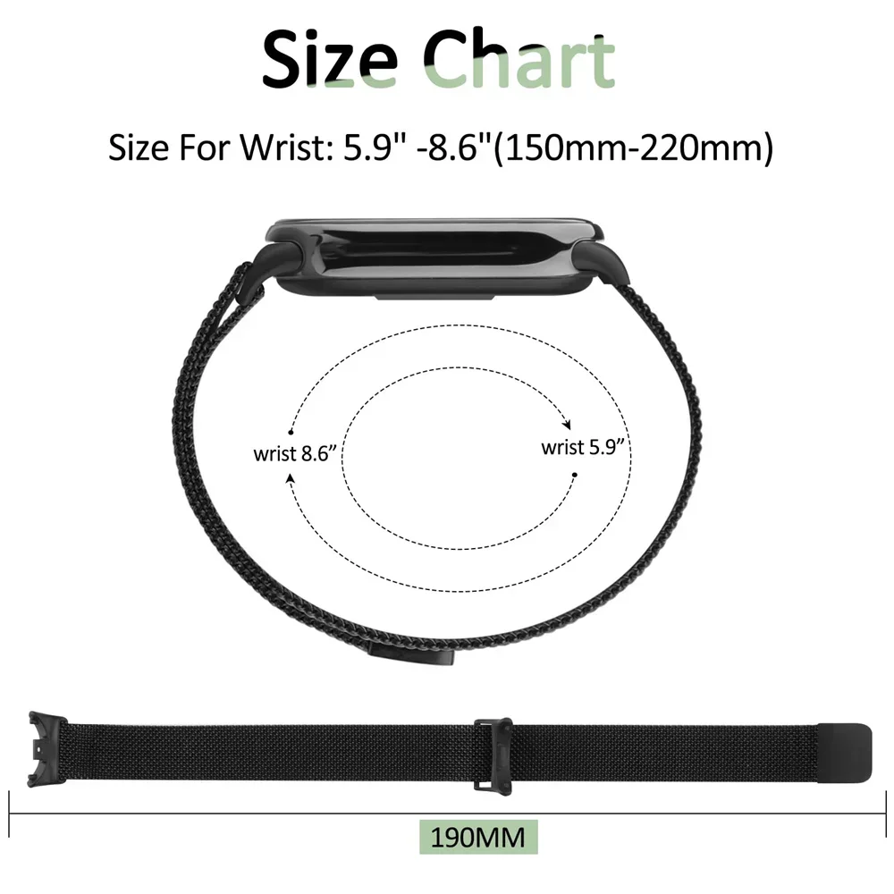 Metal Stainless Steel Strap for Xiaomi Mi Band 9 Smart Bracelet Replacement Smartwatch Accessories correa Mi band 8-9 Watchband image 5