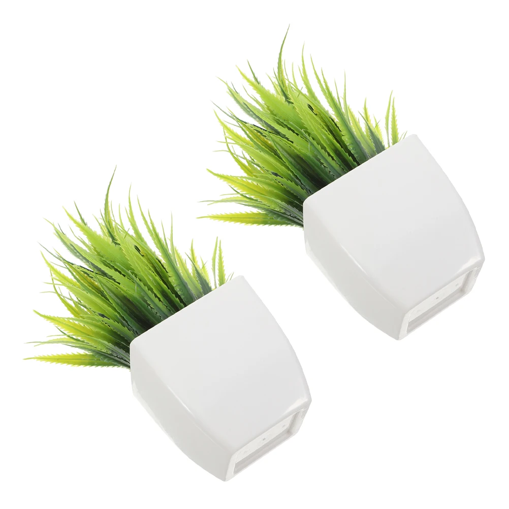 

2pcs Artificial Aloe Leaf Potted Plants Decor Faux BonsaiPlants Desk Indoor Green Mini Plants Shelves Home Decor