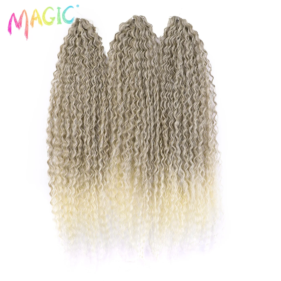 

Magic Hair Extensions 30 Inch Afro Kinky Curly Hair Twist Crochet Hair Synthetic Braid Fake Hair Orange Braiding Synthetic Hair