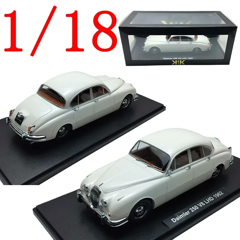 KK دييكاست 1/18 مقياس جاكوار سبيكة نموذج سيارة جاكوار ديملر 250 V6MKII 3.8LHD الأبيض اللعب المركبات لعب لصبي هدية الصندوق الأصلي