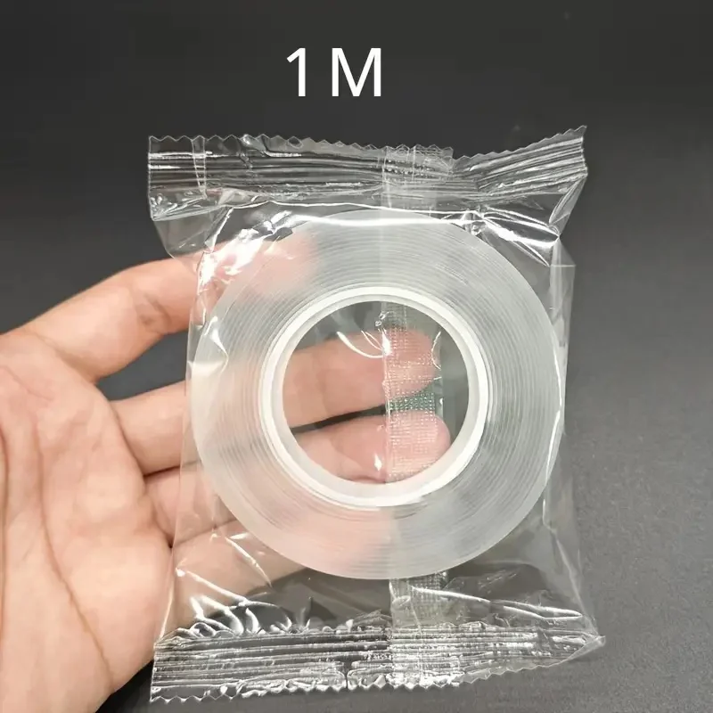 شريط على الوجهين عالي اللزوجة، جدار تثبيت شفاف، غير مرئي مقاوم للماء، لاصق أكريليك قوي