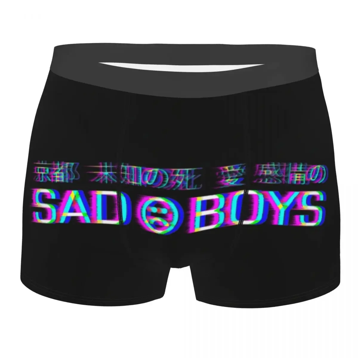 Sad Boy Men Boxer Briefs Navigation Breathable Creative Underwear Top Quality Print Shorts Birthday Gifts