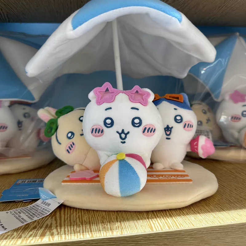 

Подлинная Chiikawa, летняя пляжная вечеринка, плюшевая игрушка для декора стола, Kawaii Usagi и друзья, Коллекционная фигурка, всплывающая ограниченная продукция, подарок