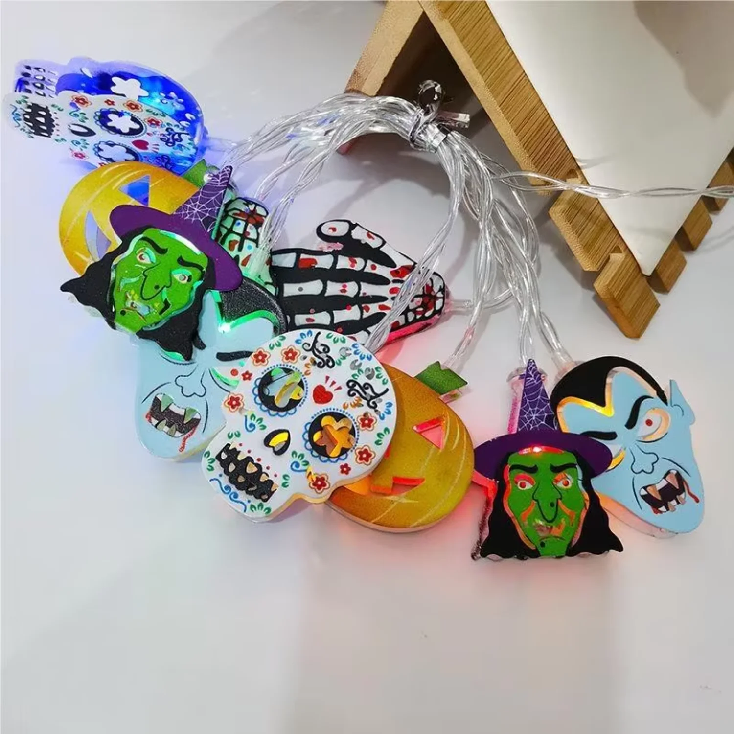 Creative Halloween pumpkin ghost style LED lights string room ghost festival decoration lights pendant