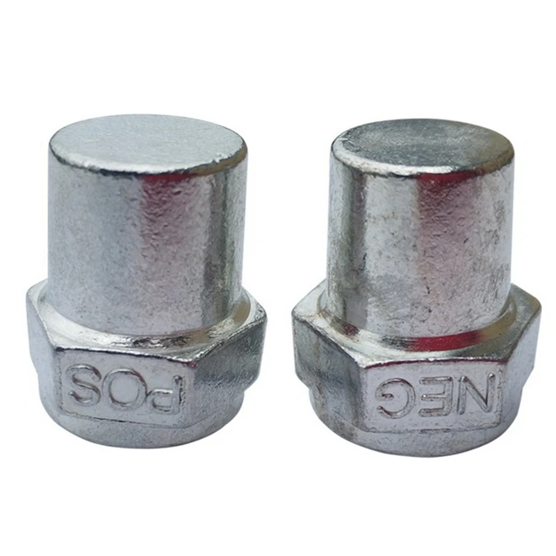 AEF2-1 Pair 3/8Inch Female Thread Positive Negative Battery Post Terminal Adapters Battery Cable Terminals