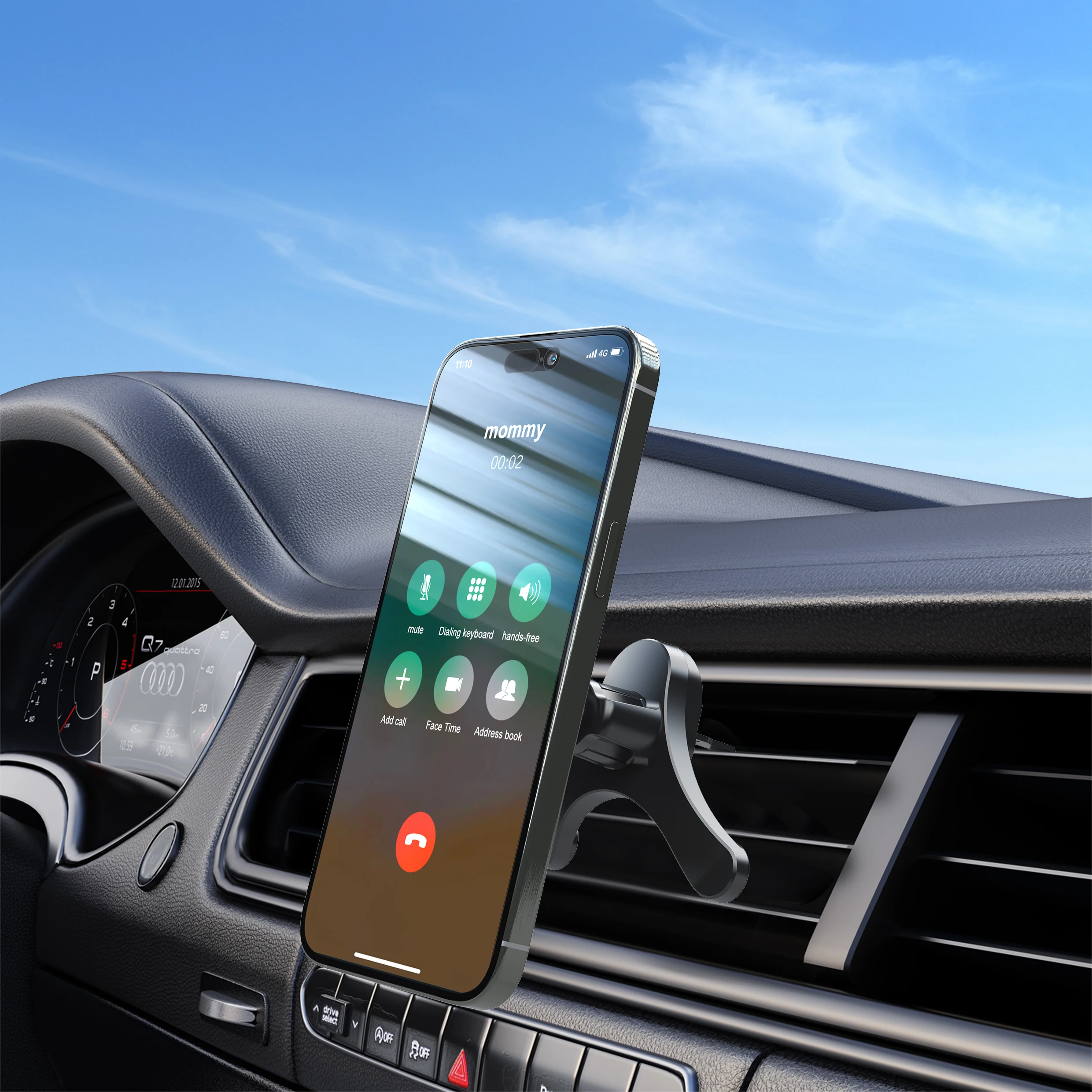 Lüftungsschlitz-Handyhalterung fürs Auto mit Metallhaken und Magnetbefestigung, kompatibel mit iPhone 17/16/15/14/13 Serie und allen Smartphones – Detail 15