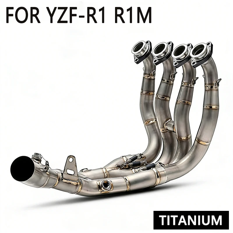 

For R1 R1M motorcycle exhaust system Titanium Alloy front link 60mm caliber muffler for YZF-R1 R1M 2025-