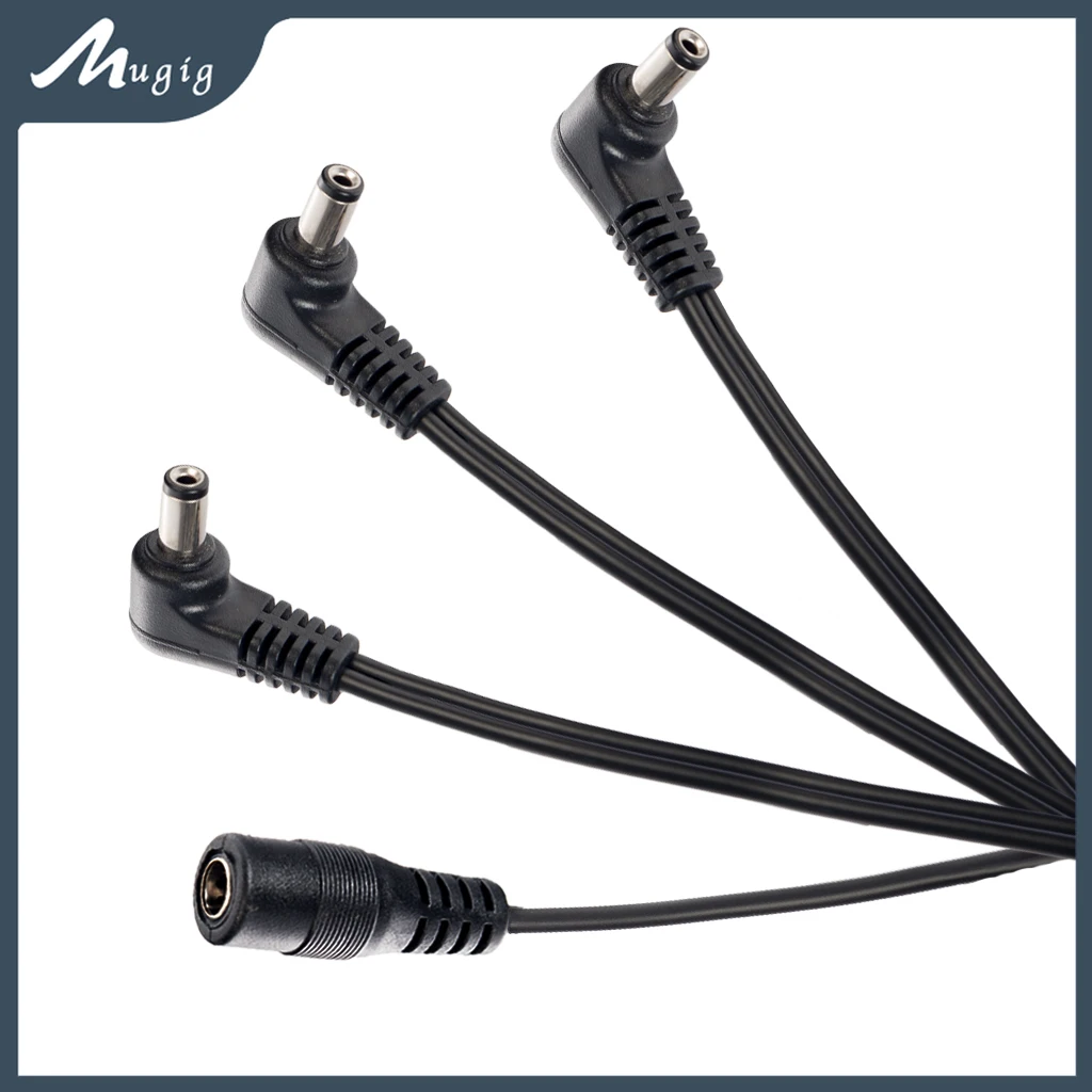 Mugig 9V DC 11 Way Right Angle Plug Daisy Chain Power Cable for Guitar Pedals guitarra eléctrica  pedale effet vocal