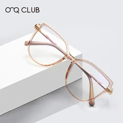 O-Q CLUB Stylish Large Frame Anti-blue Light Reading Glasses Customized Prescription Ophthalmic Frames Man Shades Female #2210