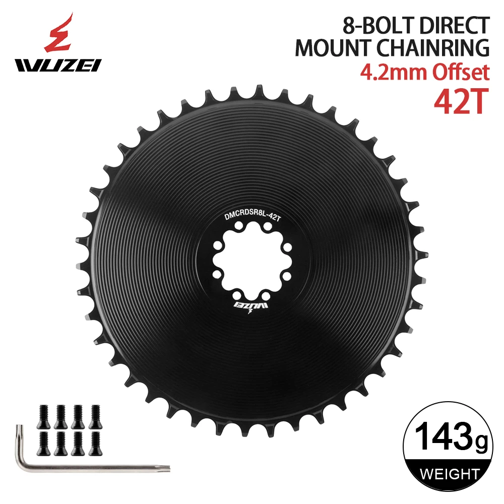 WUZEI 8 Schrauben Kettenblatt für SRAM AXS Force Red Direct Mount Rennrad Kettenblatt 40 42 44 46T48T8 Bolzen schmale breite Krone