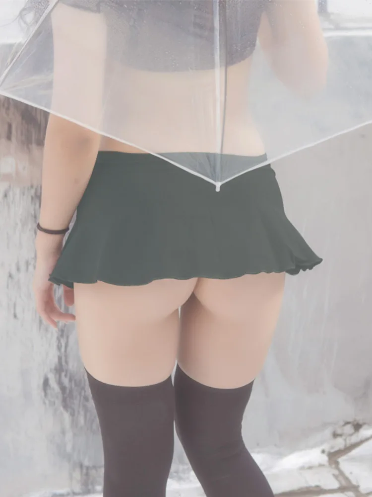 WOMENGAGA Slim Sexy A-line Skirt Super Short Boyfriend Gift Super Hot Sexy Women Skirts 2022 Summer Outdoor Uniform Korean 5GAR