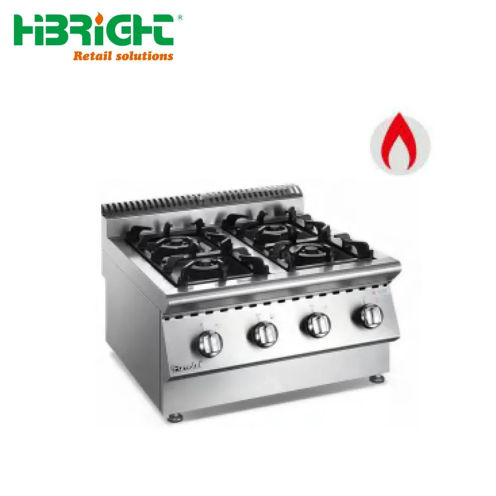 Restaurant Kitchen Cooking Equipment Electric 4-Hot Plate Cooker With Oven