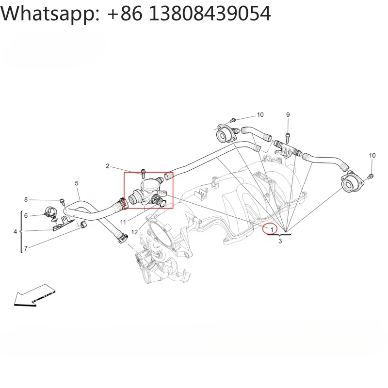 330424 293162 Waste Gas Valve,Oil-gas Separator for Ghibli, Levante, Quattroporte