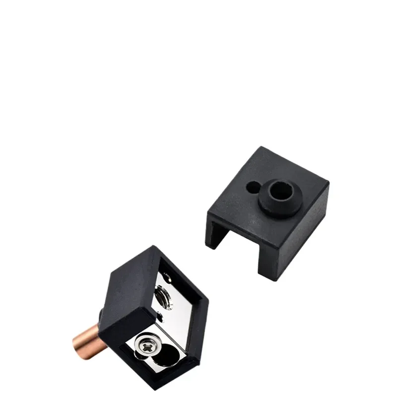 Black Silicone Thermal Insulation Cover with Hole for 3D Printer Hotend Compatible with Ender 3 S1 Heat Block Protective