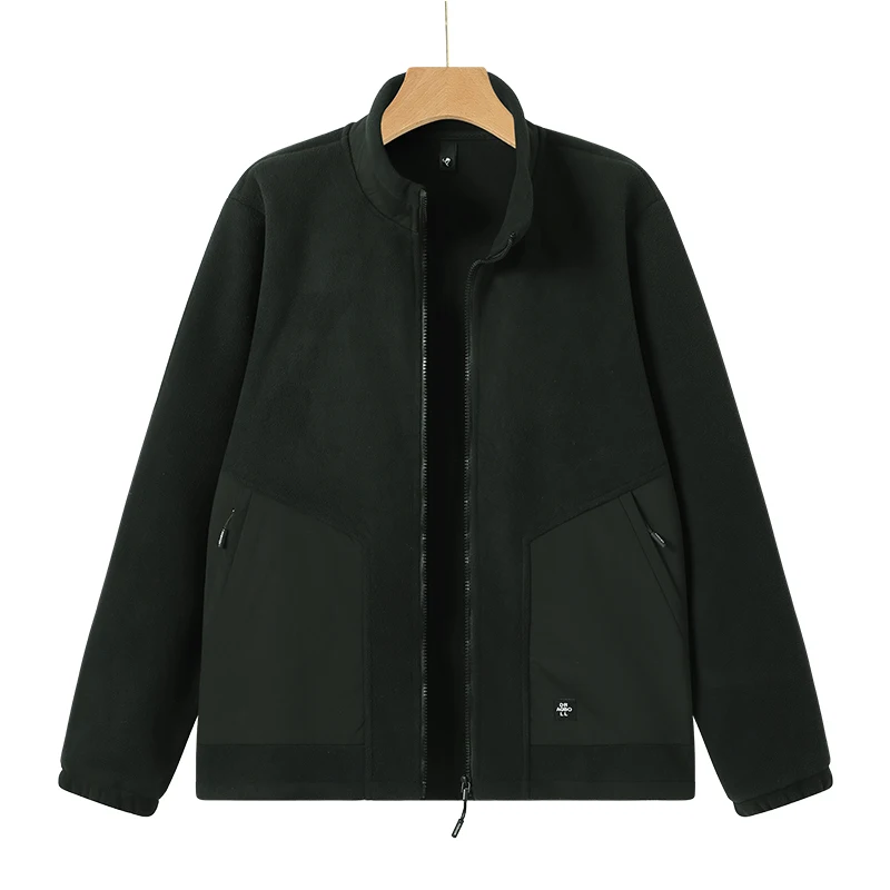 

Осень и зима, высококачественная мужская модная флисовая термокуртка, кардиган, флисовое пальто с воротником-стойкой