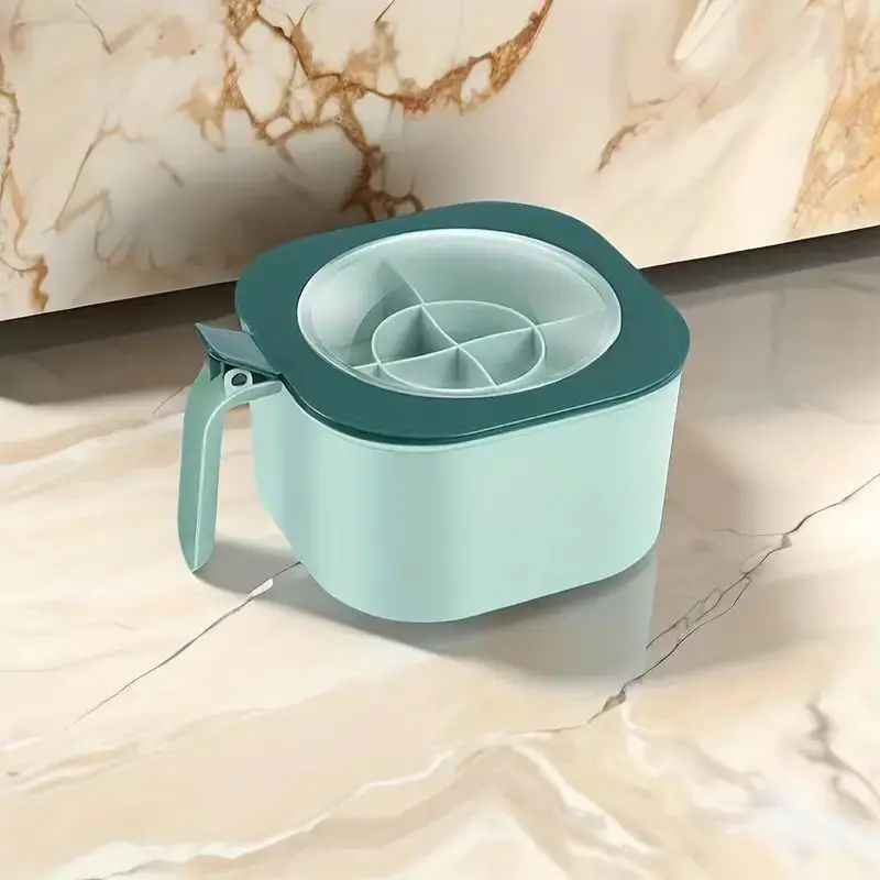 Scatola per condimenti da cucina 1pc con scatola per condimenti da cucina multifunzionale integrata a quattro scomparti con coperchio