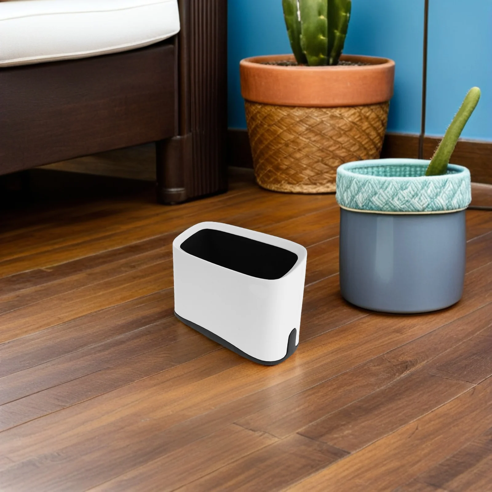 حامل مغرفة فضلات القطط مع حامل قابل للإزالة وتصميم متكامل أنيق - ملحق صندوق نفايات مدمج لتنظيم المنزل