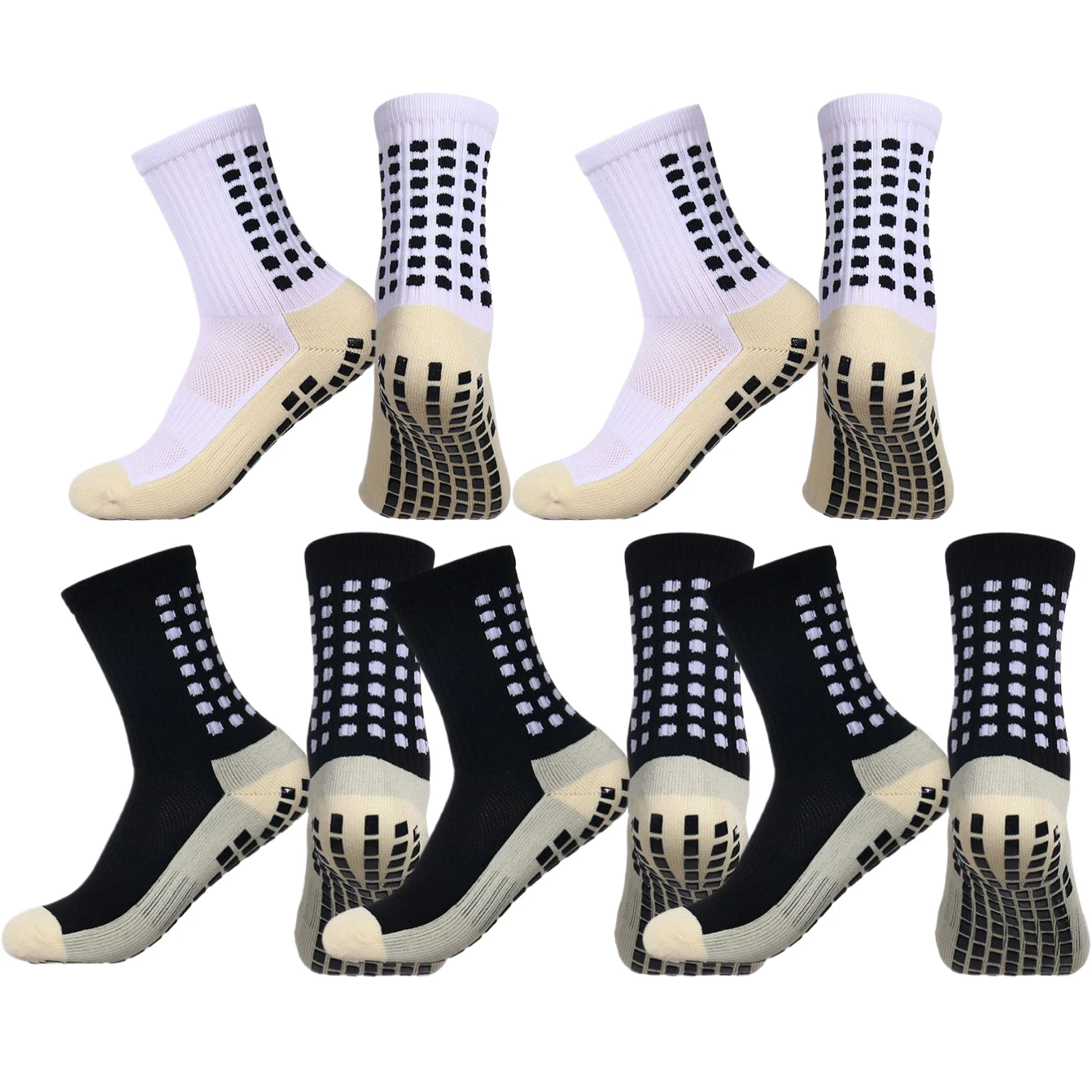 

5Pairs Men Women Breathable Grip Socks Shockproof Sport Running Socks