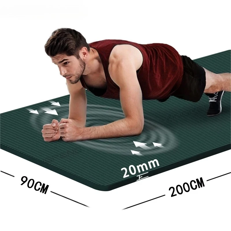 Thick NBR Yoga Mats Anti-slip Sport Fitness Mat Blanket for Exercise Yoga Pilate Gymnastics Mat Fitness Equipment Floor Work