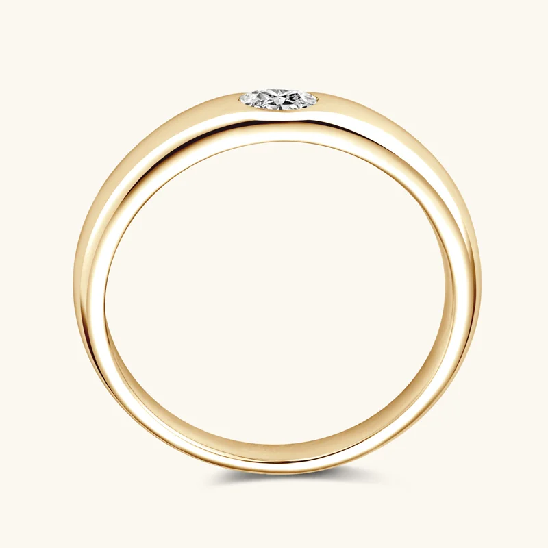 Real 0.1ct Oval Cut Moissanite Wedding Engagement Ring 925 Sterling Silver Woman\'s Rings Promise Band Jewelry Anniversary Gift