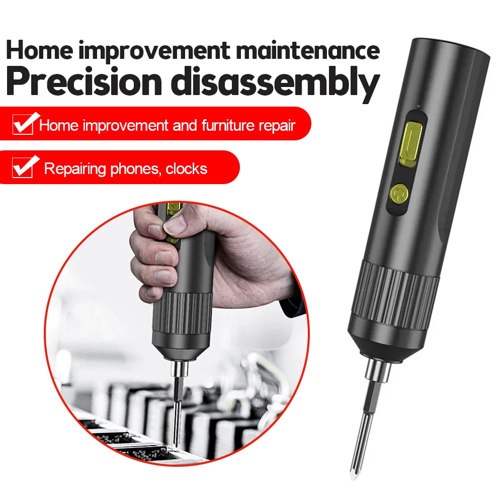 4.2V Cordless Home Mini Auto Drill Set USB Rechargeable Li-ion Battery Screwdriver Tool Set