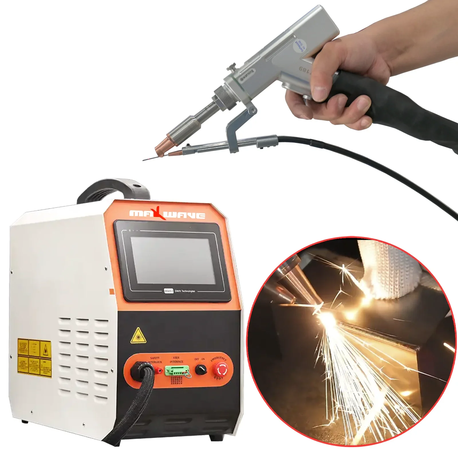 Tagliatrice a Laser MAXWAVE 500w 800w 1200w fibra CNC palmare per elettricista in acciaio inossidabile in alluminio