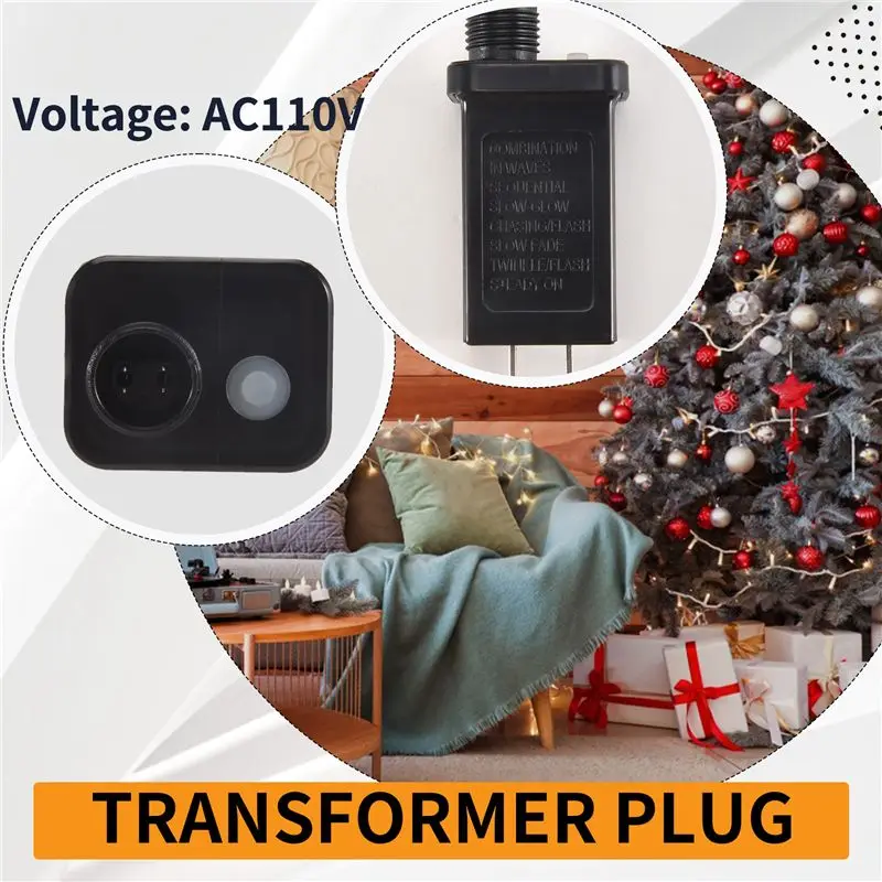 A65P-1 Piece 24V Transformer Plug Power Supply Black Easy Install Suitable For Christmas Halloween LED Equipment Decorations US