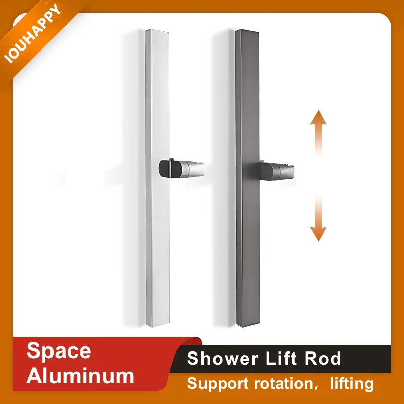 

Space Aluminum Shower Lift Rod with ABS Slide Sleeves Wall Mounted Adjustable Rail Slide Bar for Hotel Bathroom Accessories