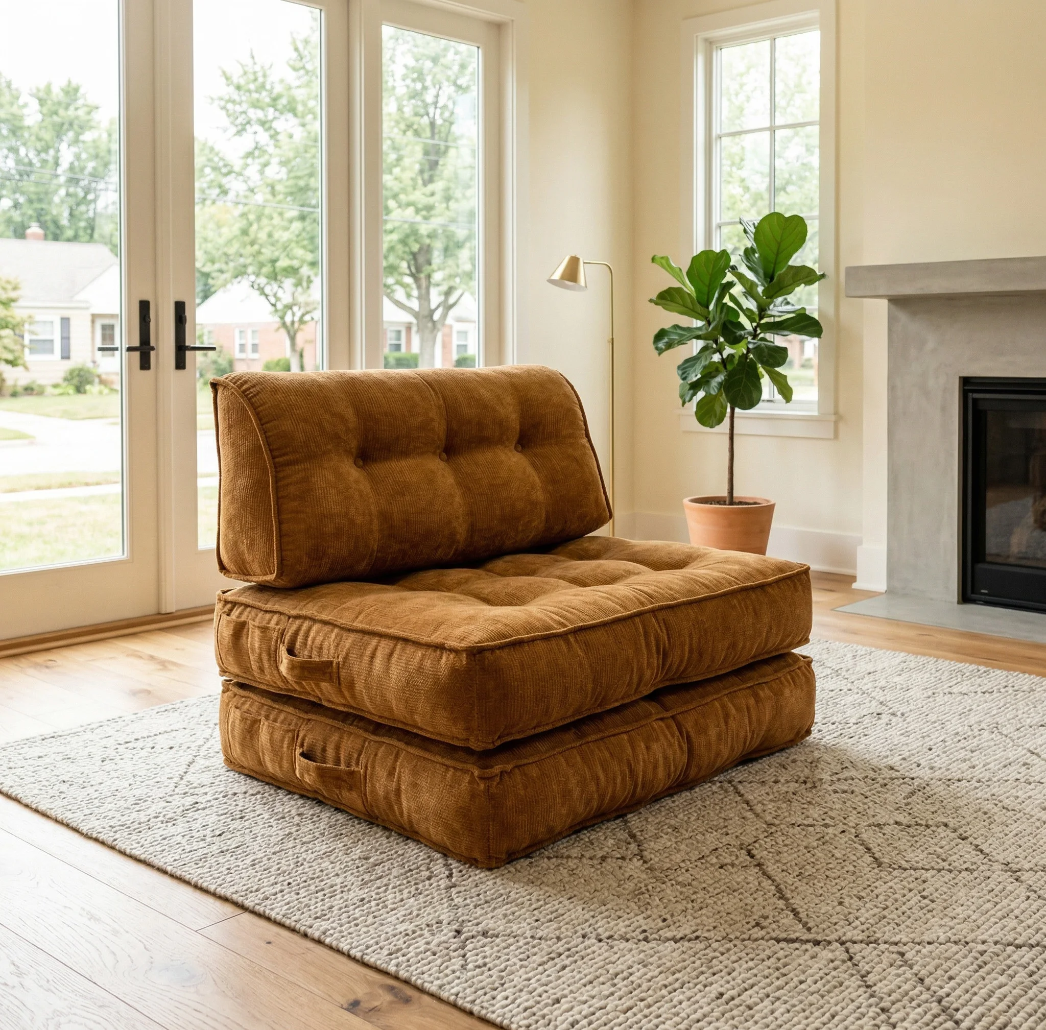 

Vacuum Compression Modular Sofa Bed, Stackable Free Combination, Multifunctional Convertible Couch for Small Apartment