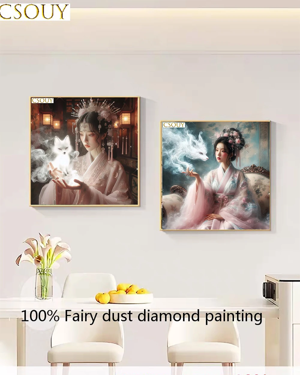 

Fantasy ancient spirit beasts Fairy Dust Square Drill Full Diy Diamond Painting Cross Stitch Crystal Embroidery Mosaic Decor Nee