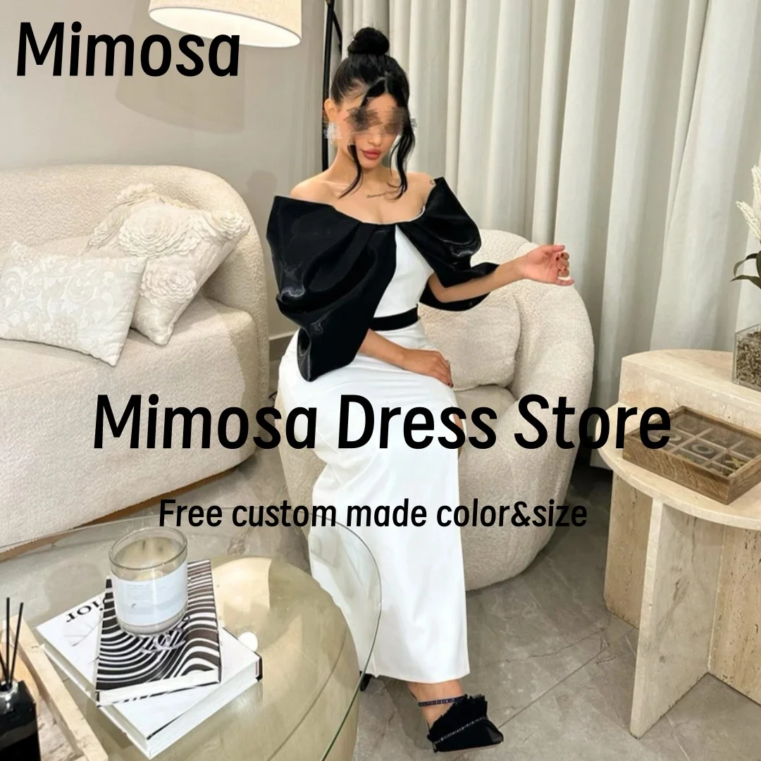 Mimosa Contrast Color 2025 Prom Dresses Ruched Off Shoulder Robes Cocktail Evening Party Dress Side Slit Formal Gowns Customized