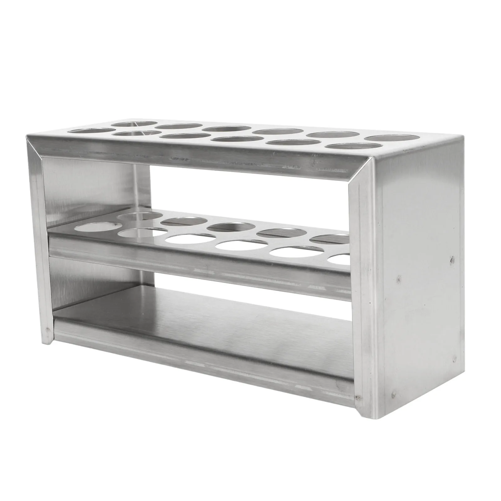 Metal Test Tube Rack 12 Holes 0.75in Strong 3 Tiers Stainless Steel Centrifuge Tube Holder for Laboratory School