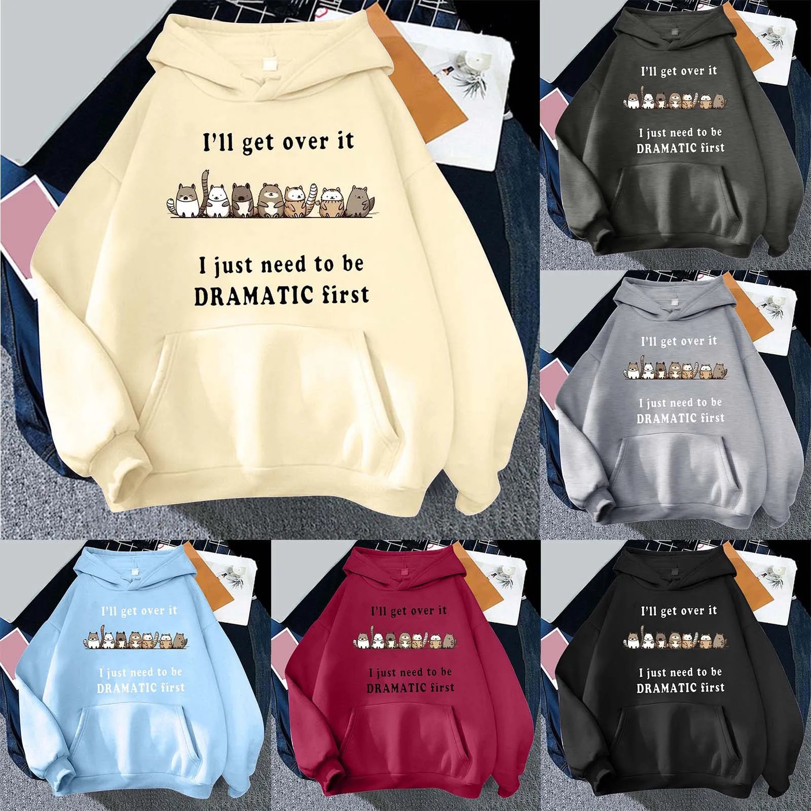 

Women Casual Long Sleeve Sweatshirts Cartoon Graphic Loose Autumn Crew Neck Pullover Tops For Women Fashion Oversized Sweatshirt