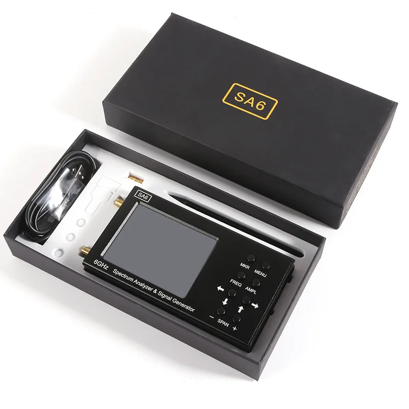SA6 Portable RF Spectrum Analyzer Spectrum Explorer Signal Genertor Tracking Generator 6.2 GHz Touchscreen