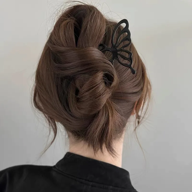 U Shape Simple Butterfly Hair Bun Clip Women Design Metal Hairpin Retro Hairpin Fashion Styling Artifact Hairpin Hair Sticks