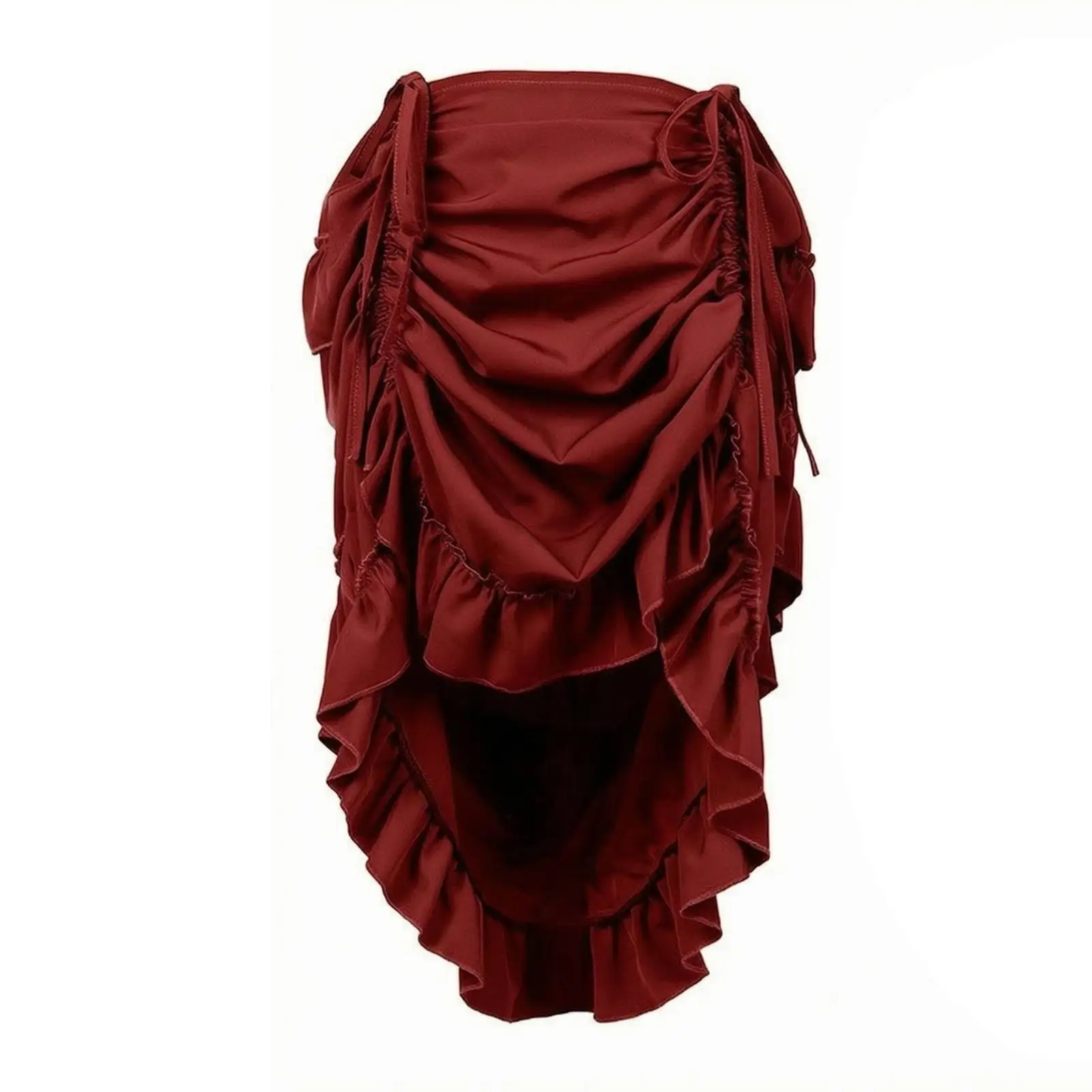 Layered Ruffle Skirt Elastic Waistband Apparel Flowy for Dance, Festivals, Women