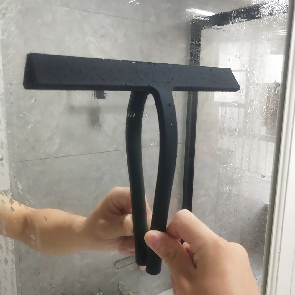 Shower Squeegee Window Glass Wiper Scraper Cleaner with Silicone Blade & Holder Hook for Home Bathroom Car Glass Cleaning Tool - view 3