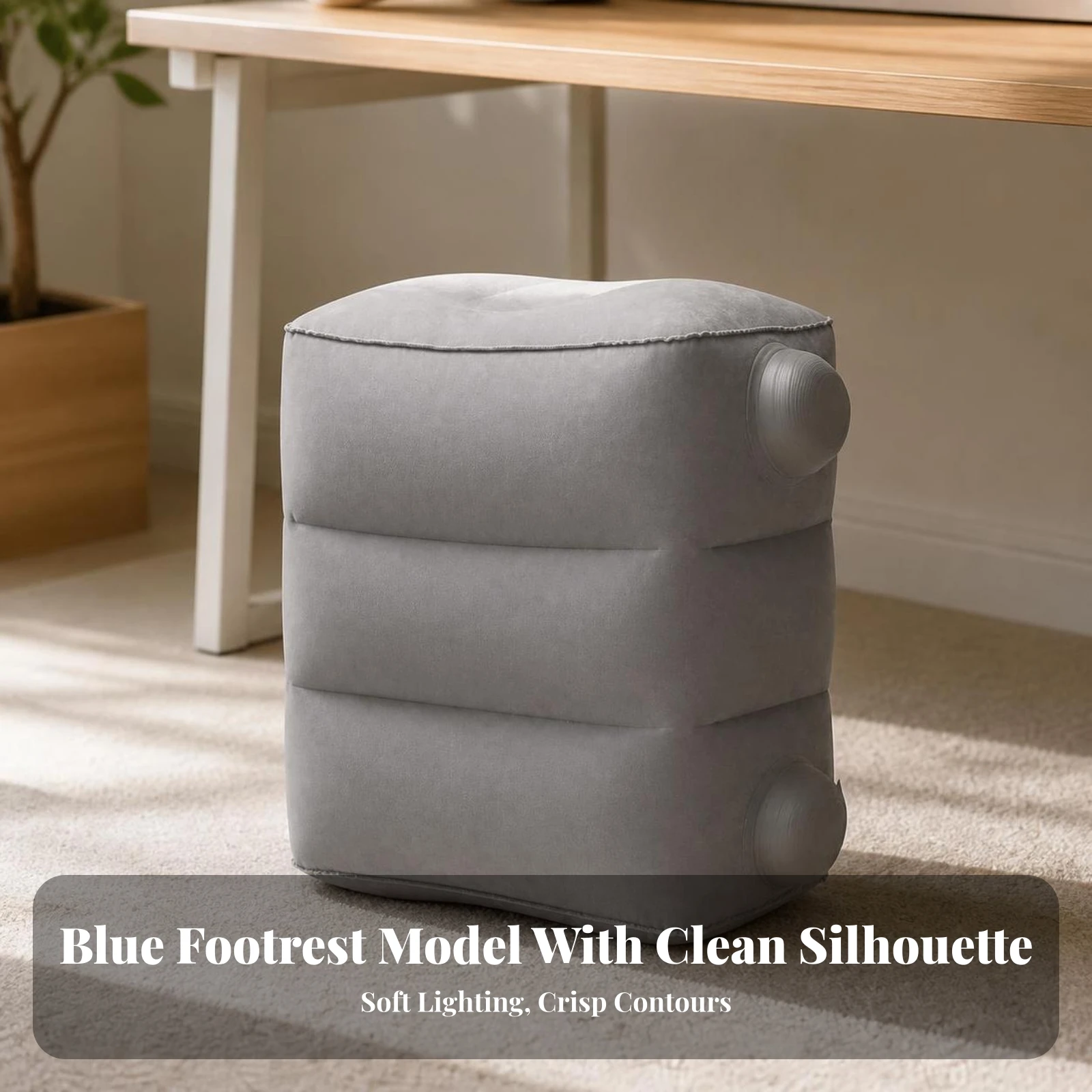 Inflatable Footrest Compact Travel Footrest Inflatable Foot Rest Lightweight Travel Foot Rest Pillow Comfortable for Travelers