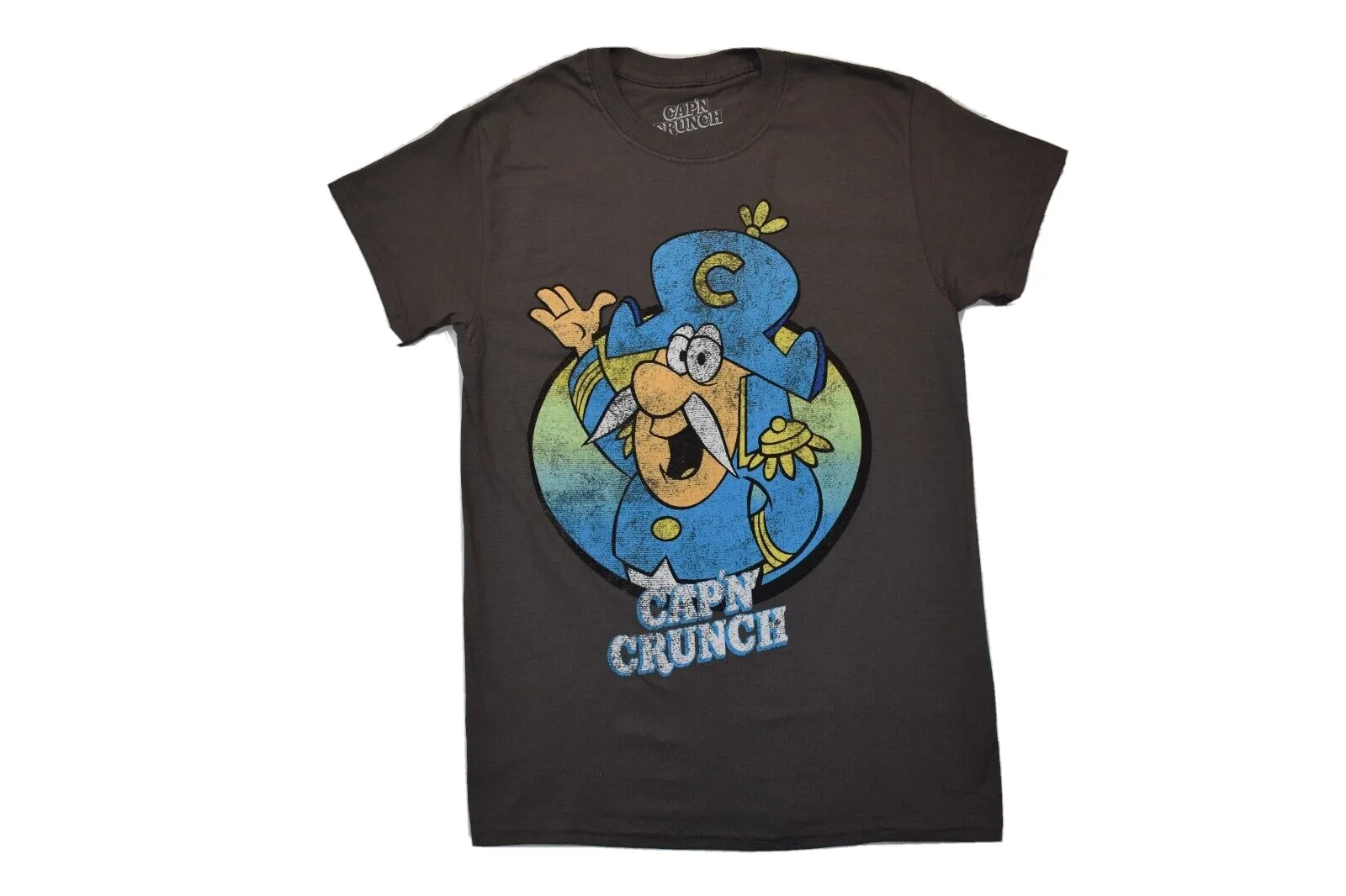 Cap'N Crunch Mens Captain Cereal Distressed Print T Shirt New S M Xl