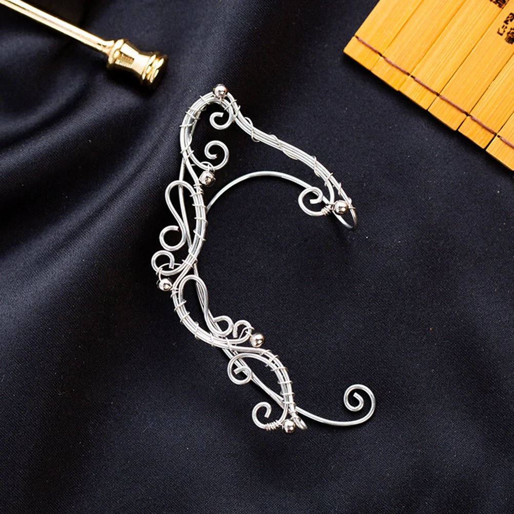 

1Pair Delicate Elf Ear Clip Chic Copper Ear Cuff for Girls Costume Accessories Non Piercing Clip on Earrings Charm