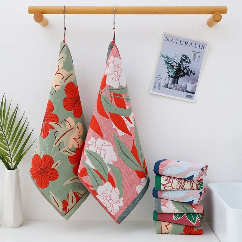 New 34x40cm Large Hand Towel Quick Dry 4 Layer Cotton Gauze Kitchen Towel Decorative Pure Cotton Dish Cloth Home Restaurant