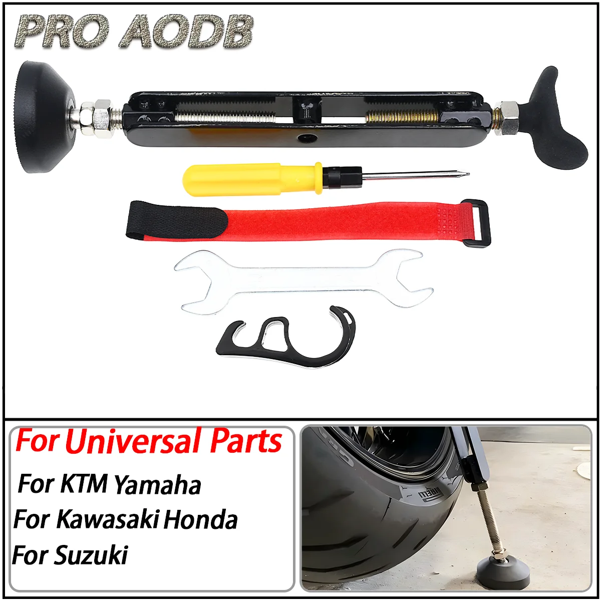 

Motorcycle Portable Lift Stand Trail Stand Rear Wheel Emergency Side Stand Kickstand For Honda Yamaha Kawasaki KTM SX XCF XCW