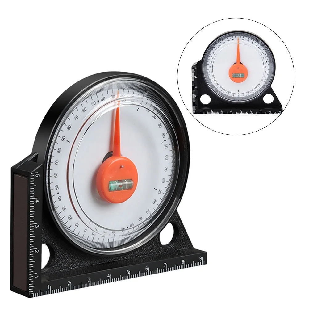 Brand New Angle Level Finder Magnetic 0-90 Degrees 92*85*13mm Acrylic + ABS Black+white Easy To Use Gauging Tools